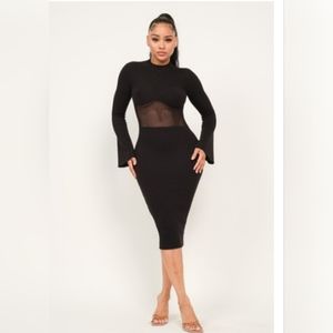 Black Ribbed Dress